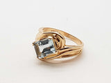 Blue Topaz 14k Yellow Gold 4.1g Ring Size 6 Do0426ocrde