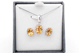 Set Of 5 Gemstone Ensemble Sets In Sterling Silver Eb0925crsa