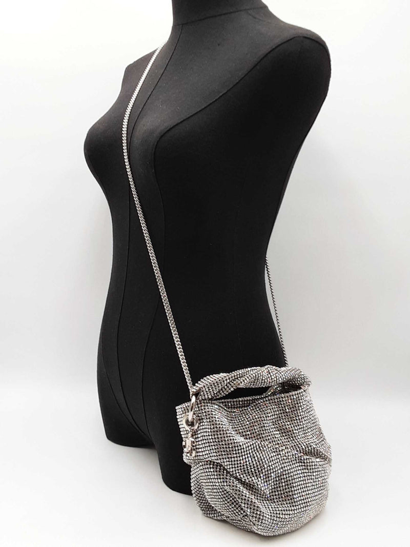 Jimmy Choo Bonny Crystal-embellished Mesh Mini Shoulder Bag