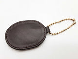 Gucci Gg Brown Leather Bag Charm Key Ring Do1224crde