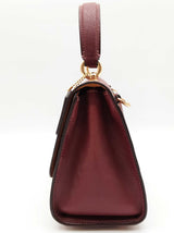 Coach Tilly Top Handle Wine Red Leather Crossbody Bag Do0825oxde