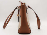 Michael Kors Sullivan Large Leather Zip Tote Beige Aa1225wzsa