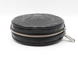 Balmain Embossed Black Leather Round Clutch Belt Bag Fw1025orxdu
