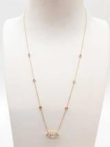 2.18 Cttw Lab Grown Diamonds 14k Yg 2.4g Marquis Necklace 18 In Do1225crxde