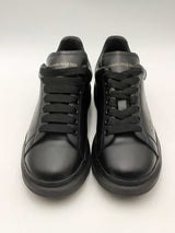Alexander Mcqueen Oversized Black Leather Sneakers Size 42.5 D Eb0425lxzsa