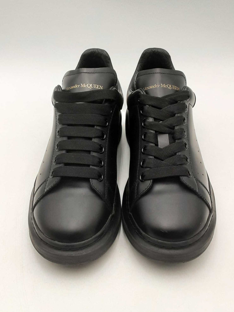 Alexander Mcqueen Oversized Black Leather Sneakers Size 42.5 D Eb0425lxzsa