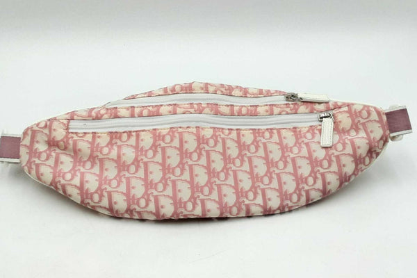 Christian Dior Trotter Diorissimo Oblique Pink & White Waist Bag Eb1125lrxdu