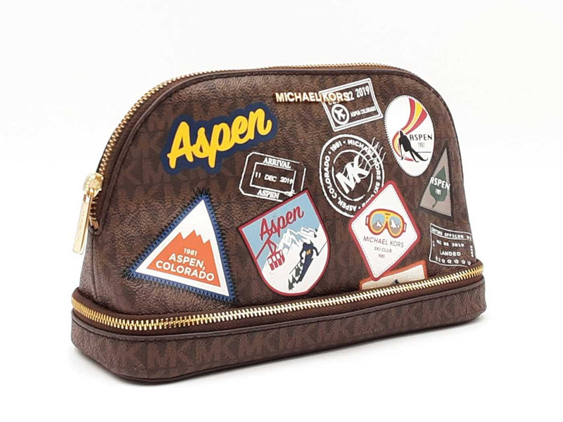 Michael Kors Aspen Colorado Travel Pouch In Signature Coated Canvas Fw0725prdu