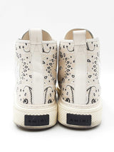 Amiri Court High Top Sneakers In Bandana Print Canvas Size Us 9 Fw0226oozdu