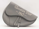 Christian Dior Grained Calfskin Mens Signature 1947 Saddle Gray Aa1125izxsa