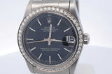 Rolex Oyster Perpetual Datejust 30mm Stainless Watch Diamond Bezel Eb1124wpxzdu