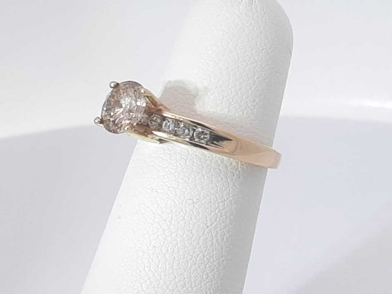 0.90 Cttw Diamond 10k Yellow Gold Ring 2.6 Grams Size 4.5 Aa0525lzxzsa