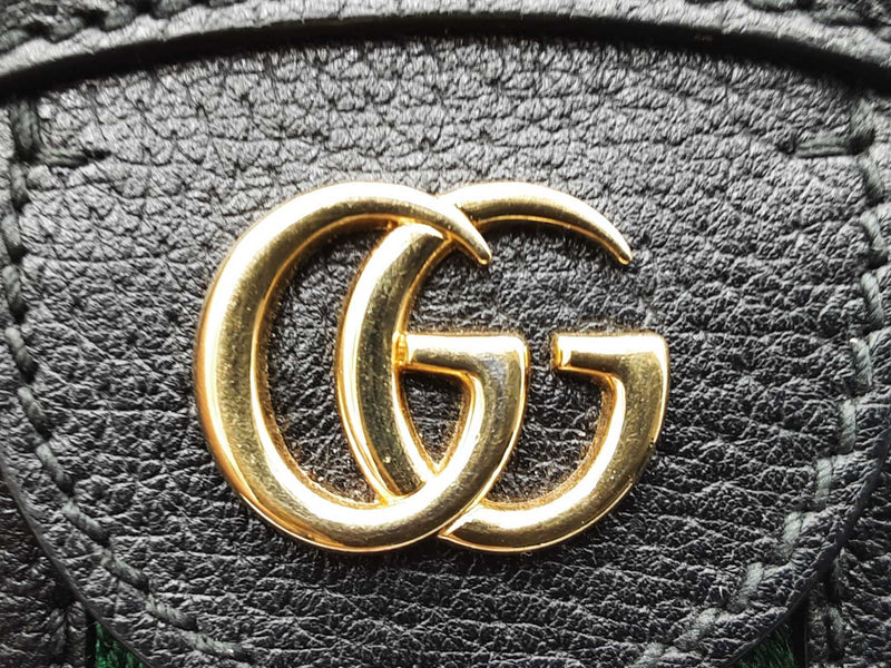 Gucci Mini Ophidia Web Crossbody In Black Leather Fw1025wixdu