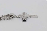 0.52cttw Diamond Cross Pendant Necklace 14k White Gold 35.5g 23.5in Eb1026lrxzsa