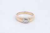 Lab Grown Emerald Cut Diamond 1ctw Ring In 14k Yellow Gold 7.39g Sz 9 Eb923pxzsa