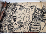 Burberry Brown Check Knight Logo Cashmere Silk Blend Scarf Do0326loxde