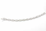2.08cttw Diamond Greek Key Bracelet In 18k White Gold 15.8g 6.5 In Eb0926lpxzsa