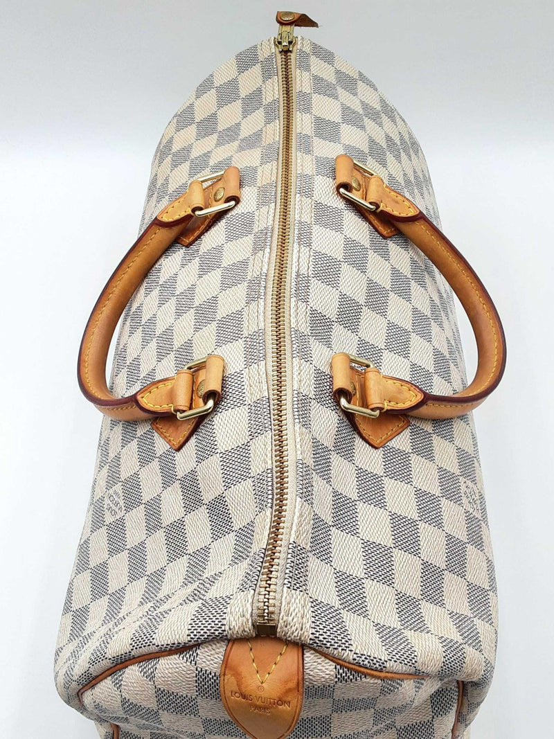 Louis Vuitton Damier Azur Speedy 35 Top Handle Bag Eb0924oxzdu