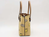 Coach Mollie Tote 25 Yellow Lemon Print Aa0826lorsa
