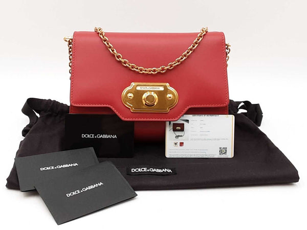 Dolce & Gabbana Welcome Shoulder Bag In Red Leather Fw0725lcrdu