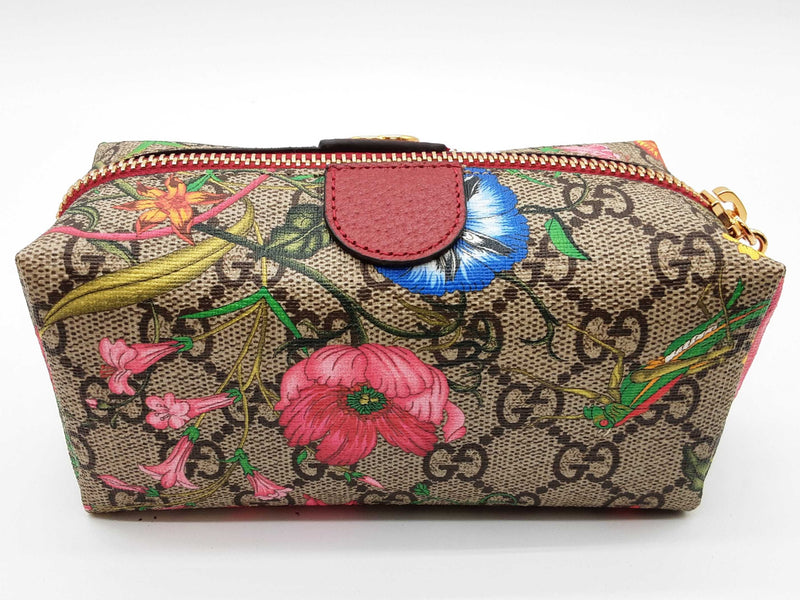 Gucci Ophidia Floral Gg Supreme Coated Canvas Cosmetic Case Do0725orxde