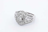 0.66cttw Diamond Ring In 14k White Gold 7.9 Grams Size 7 Eb0626irxdu