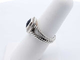 David Yurman Onyx, Diamond & Sterling Silver Petite Albion Ring 5.3 Grams Size 6.25 Fw0525oxzdu
