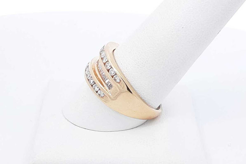 1.31ctw Diamond Ring In 14k Yellow Gold 5.7 Grams Size 9 Eb1125wxzdu