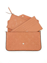 Louis Vuitton Pochette Félicie In Brown Monogram Empreinte Leather Fw1125pzxdu