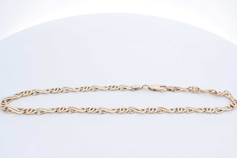 14k Yellow Gold Link Bracelet 10.5 Grams 10.75 Inches Eboxzdu