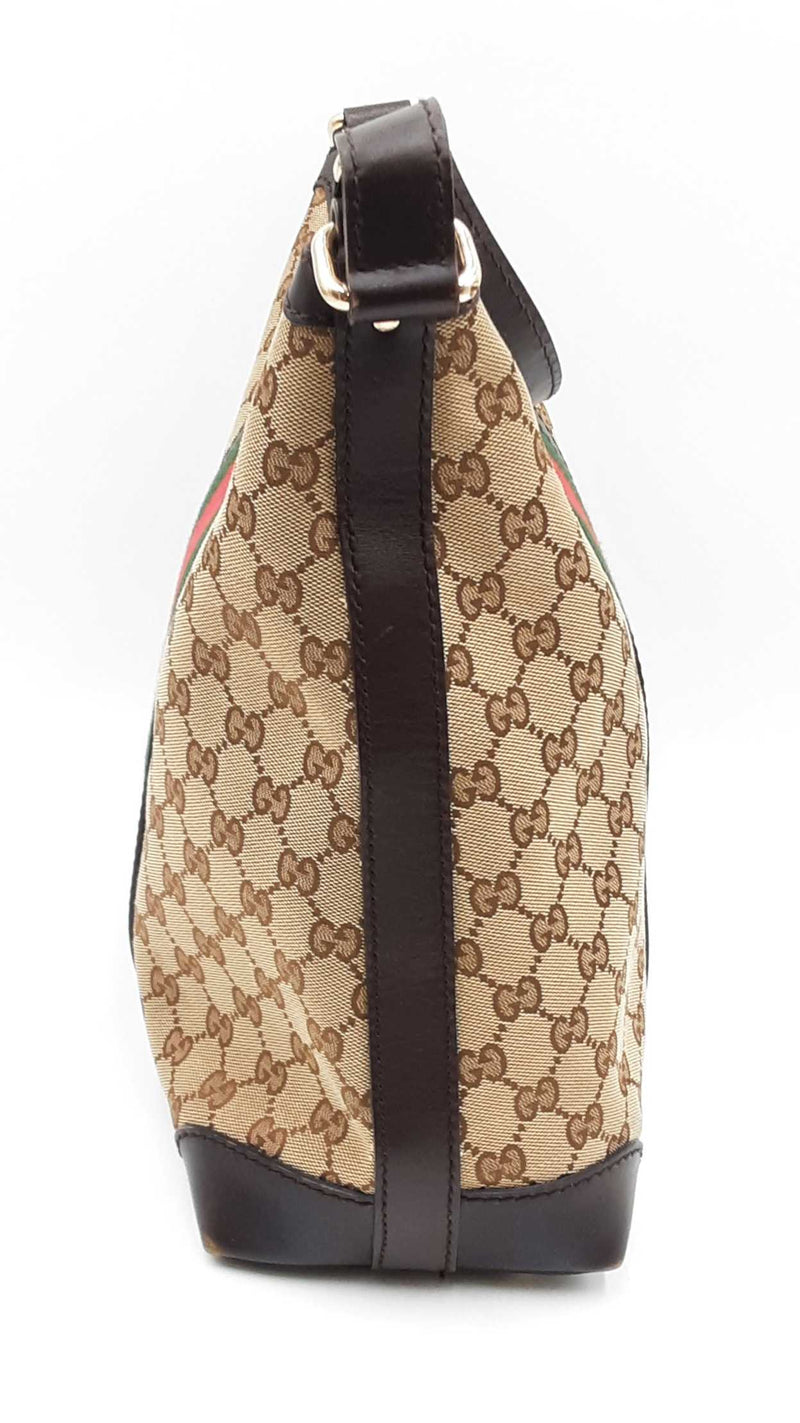 Gucci Monogram Vintage Canvas Web Hobo Bag Sd0625rpzdu