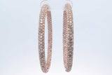 4.5cttw Diamond Inside Out Hoop Earrings 18k Rose Gold 19.5 Grams Eb0426orxzdu
