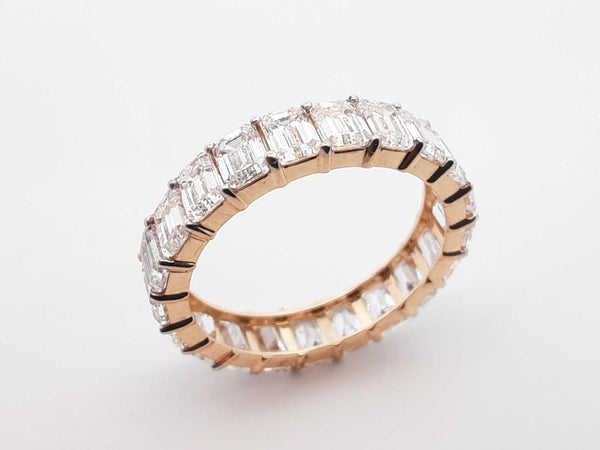 4.34 Cttw Lab-grown Diamond & 14k Yellow Gold Ring 2.4 Gram Size 6.5 Fw0725ecrdu