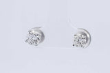 0.95cttw Diamond Stud Screwback Earrings In 14k White Gold 1.5 Grams Eb0326erxdu