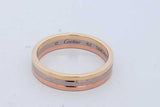 Cartier Vendome Louis 18k Tricolor Gold Band Ring 7.5 Grams Size 62 Eb0926exzde