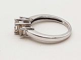 0.11 Cttw Natural Diamonds 14k White Gold 2.6g Ring Size 3.5 Do0326oxzde
