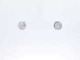 0.56 Cttw Diamond & 14k White Gold Cluster Stud Earrings 3.1 Grams Fw0826lwxdu