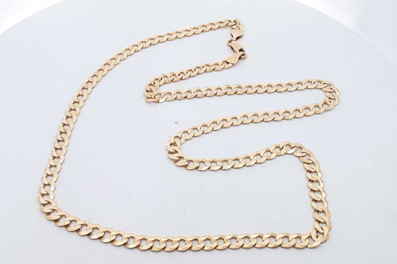 14k Yellow Gold Curb Link Chain 21.7 Grams 23 Inch Eb0924cxzsa