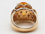 Oval Cut Citrine 14k Yellow Gold 12.1g Ring Size 7 Do0526rxzde