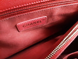 Chanel Coco Large Red Quilted Caviar Leather Top Handle Bag Do0825rzxzde