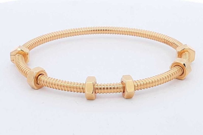 Cartier Ecrou De Cartier 18k Yellow Gold Bracelet 27.5 Grams Size 16 Eb824rixzsa