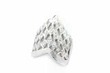 0.54cttw Diamond Shield Ring In 14k White Gold 7.3 Grams Size 7.25 Eb0926pxzsa