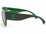 Chanel 6058 Green Sunglasses With Case Aa1026lrzsa