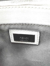 Fendi Petit 2jour Monster Eyes Tote In Vitello Elite Gray Leather Fw0926wzxdu