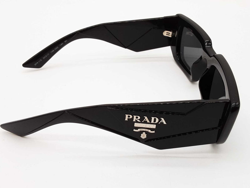 Prada Spr11z Rectanglular Black Frames Dark Gray Lens Sunglasses Do0825lcrde