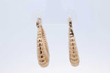 14k Yellow Gold Textured Hoop Earrings 3.5 Grams Eb0226lerde