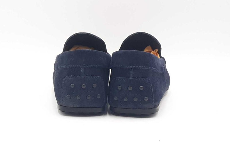 Tods Pantofola City Gommino Blue Suede Loafers Eb1023ixsa