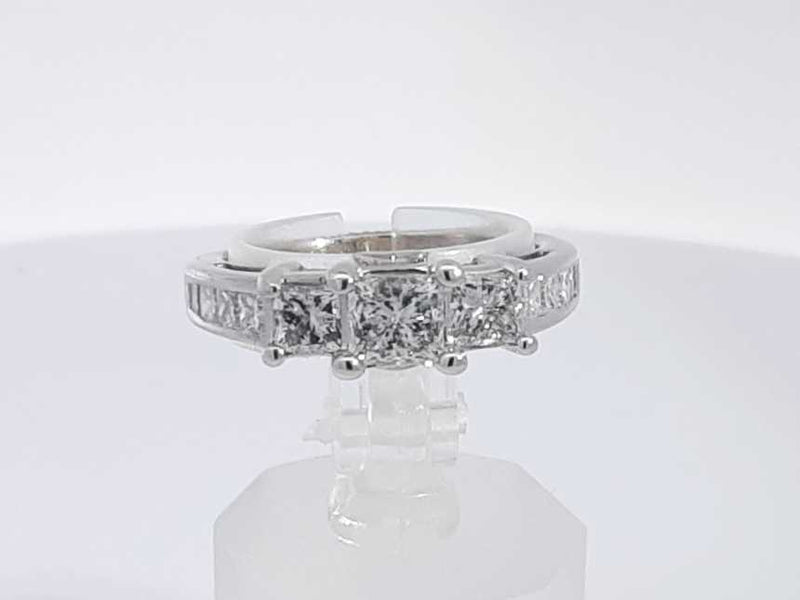 1.35 Cttw Diamond 14k White Gold Anniversary Ring 4.9 Grams Size 7 Aa0625cxzsa