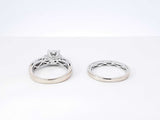 1.58 Cttw Diamond & 14k White Gold Wedding Set 8.1 Grams Size 7 Fw1224lxzxdu