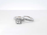 1.79 Cttw Diamond & 14k White Gold Halo Bridal Set 6.5 Grams Size 5 Fw0726erzdu